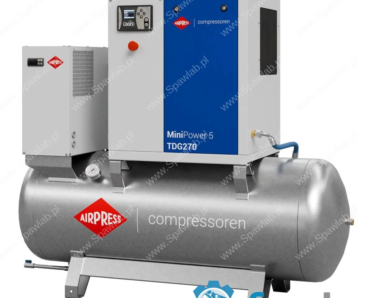 Airpress Kompresor śrubowy MiniPower 5 TDG270 | 5.5 KM / 4.0 kW | 485 L/min | 270 L galwanizowany, zdjęcie 2