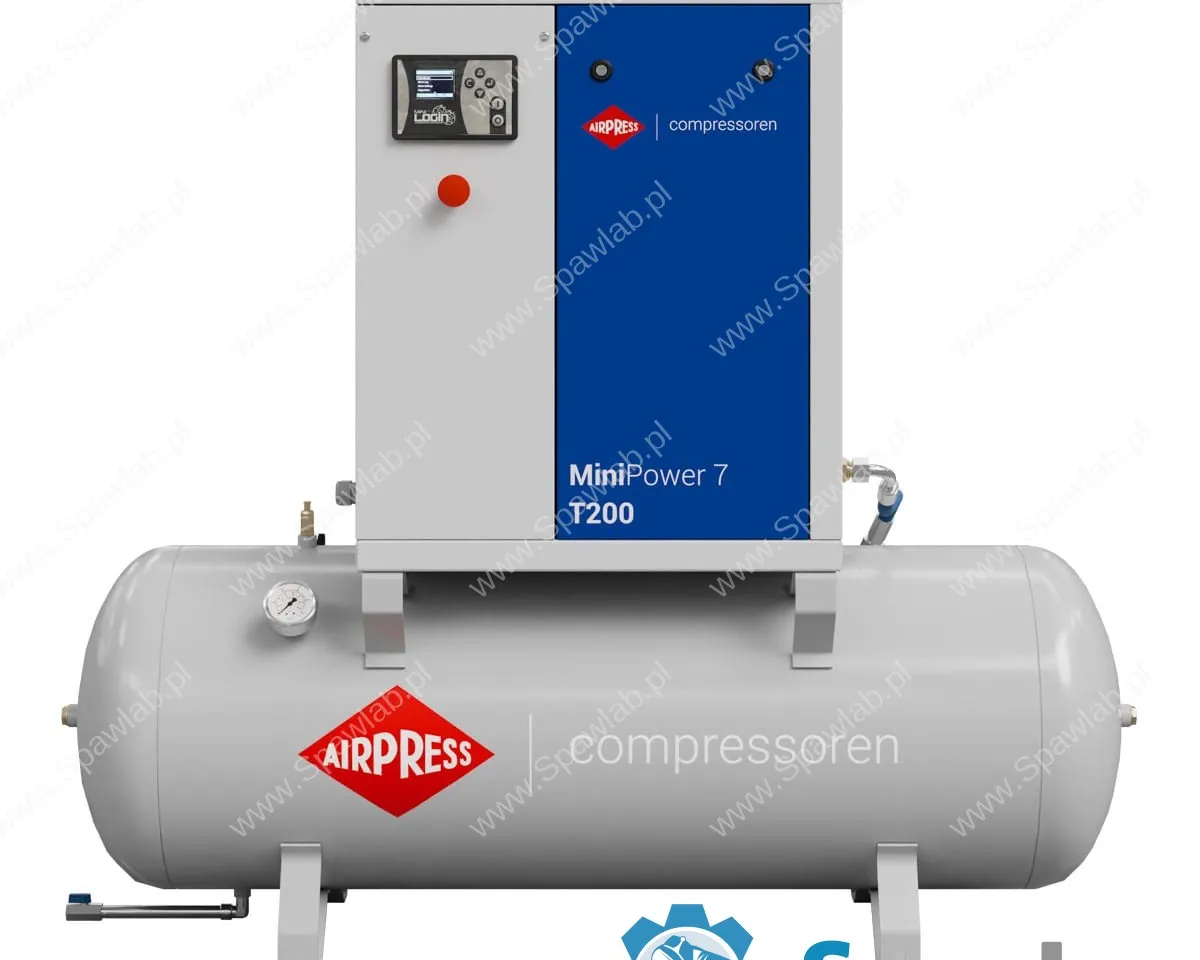 Airpress Kompresor śrubowy MiniPower 7 T200 | 7.5 KM / 5.5 kW | 650 L/min | 200 L