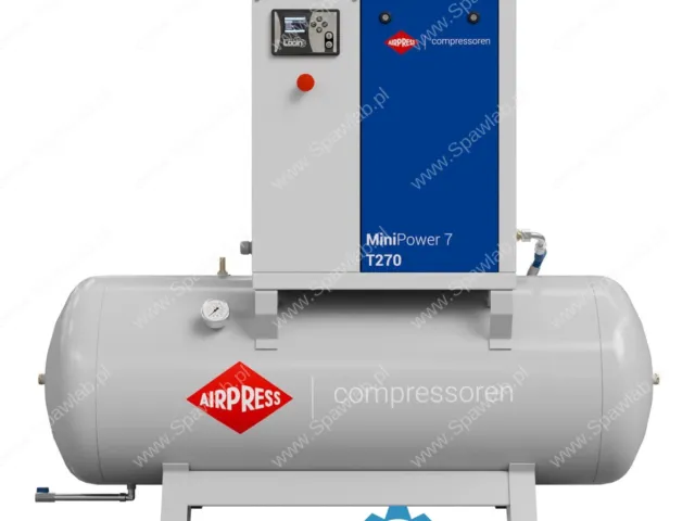 Airpress Kompresor śrubowy MiniPower 7 T270 | 7.5 KM / 5.5 kW | 650 L/min | 270 L