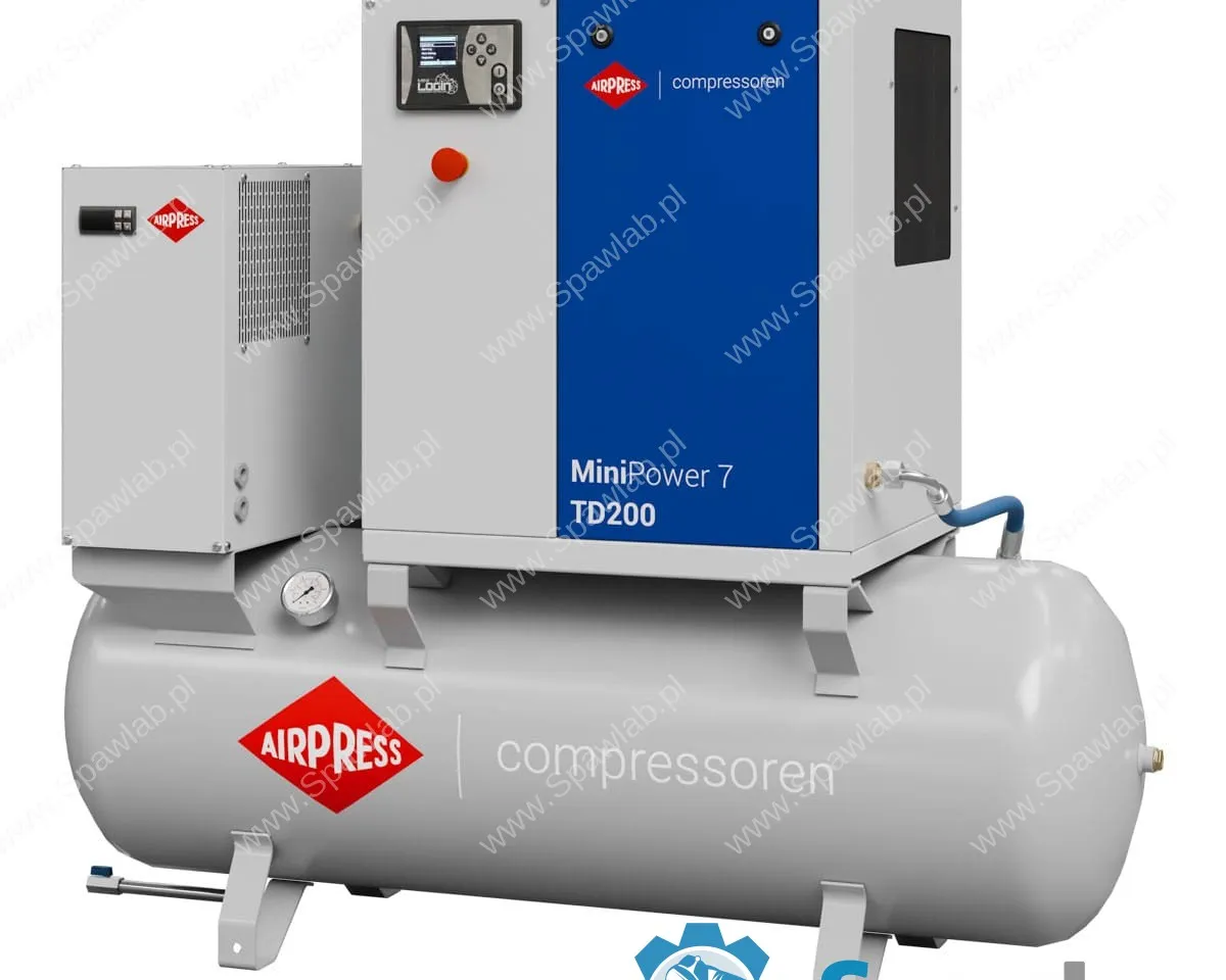 Airpress Kompresor śrubowy MiniPower 7 TD200 | 7.5 KM / 5.5 kW | 650 L/min | 200 L, zdjęcie 2