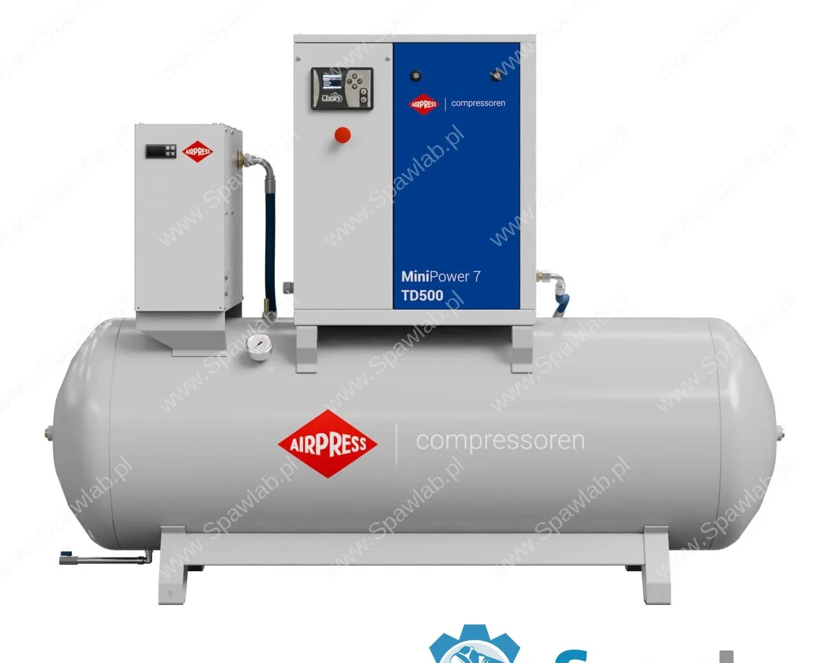 Airpress Kompresor śrubowy MiniPower 7 TD500 | 7.5 KM / 5.5 kW | 650 L/min | 500 L