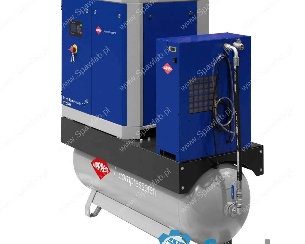 Airpress Kompresor śrubowy PremiumPower 10 TD270 | 10 KM / 7,5 kW | 328-1277 l/min | 270 l, zdjęcie 2