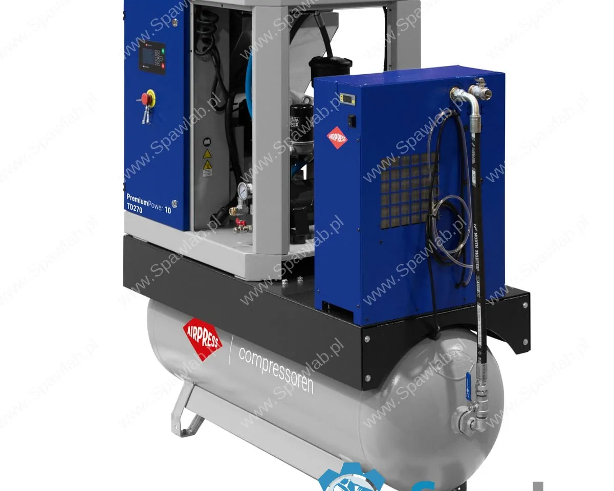 Airpress Kompresor śrubowy PremiumPower 10 TD270 | 10 KM / 7,5 kW | 328-1277 l/min | 270 l, zdjęcie 3