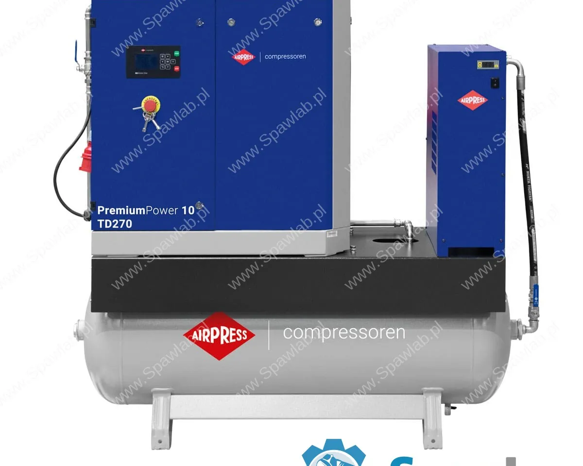 Airpress Kompresor śrubowy PremiumPower 10 TD270 | 10 KM / 7,5 kW | 328-1277 l/min | 270 l, zdjęcie 4