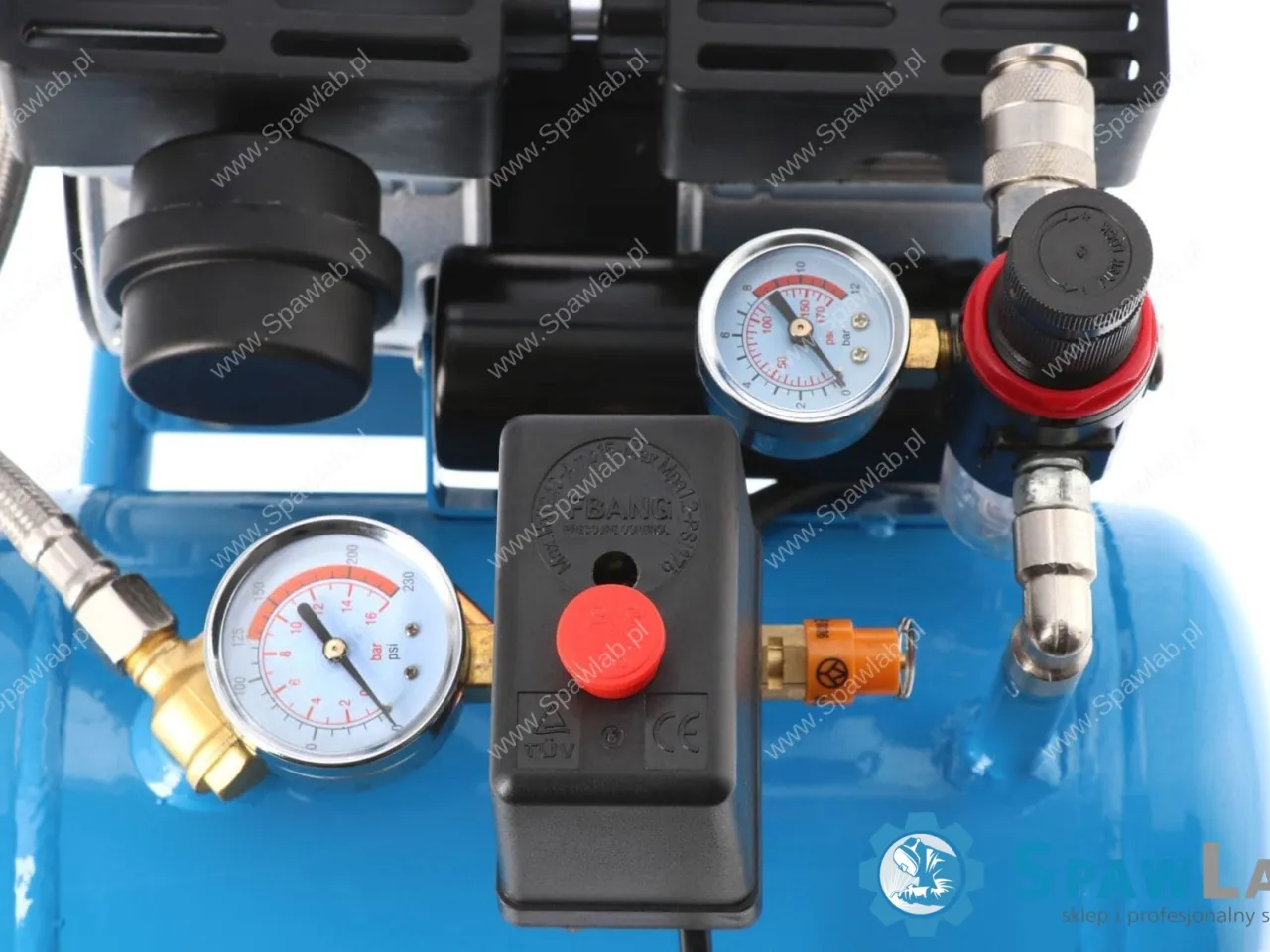 Airpress Mały kompresor bezolejowy dwutłokowy L 6-95 8 bar 0.71 KM/0.52 kW 48 l/min 5 l cichy, zdjęcie 12