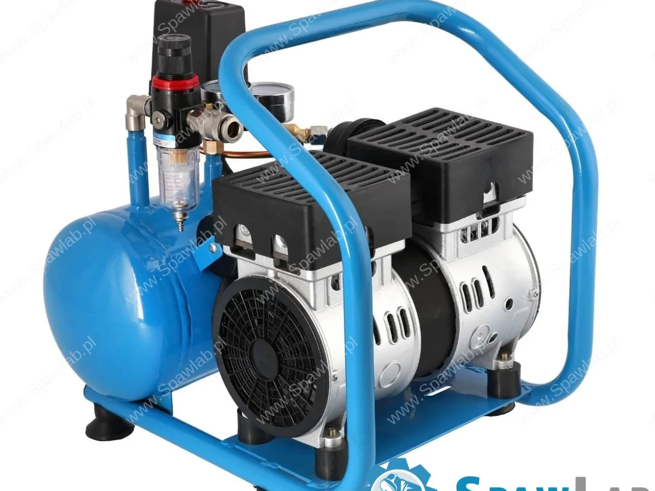 Airpress Mały kompresor bezolejowy dwutłokowy L 6-95 8 bar 0.71 KM/0.52 kW 48 l/min 5 l cichy, zdjęcie 4