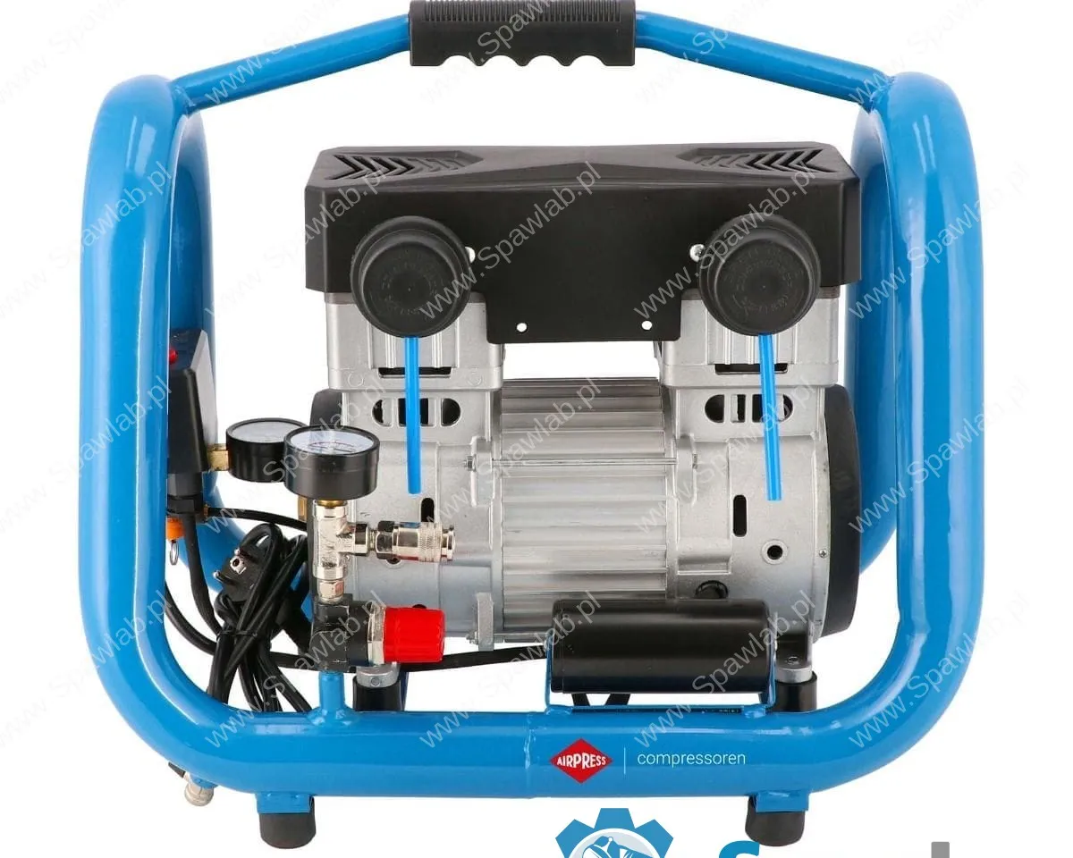 Airpress Mały kompresor bezolejowy dwutłokowy LMO 4-170 10 bar 1.5 KM/1.1 kW 90 l/min 4 l cichy