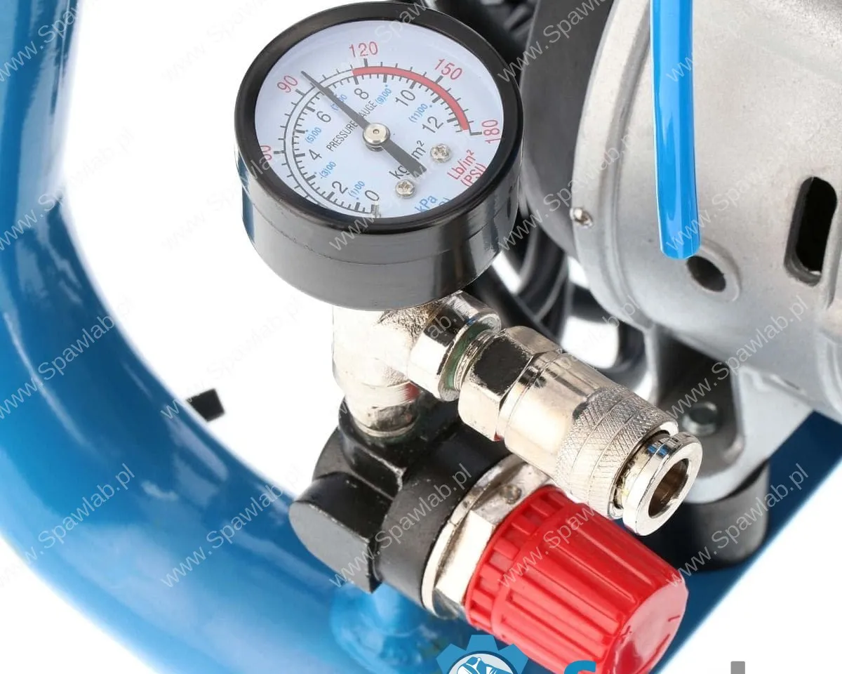 Airpress Mały kompresor bezolejowy dwutłokowy LMO 4-170 10 bar 1.5 KM/1.1 kW 90 l/min 4 l cichy, zdjęcie 10