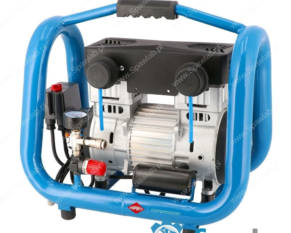 Airpress Mały kompresor bezolejowy dwutłokowy LMO 4-170 10 bar 1.5 KM/1.1 kW 90 l/min 4 l cichy, zdjęcie 2