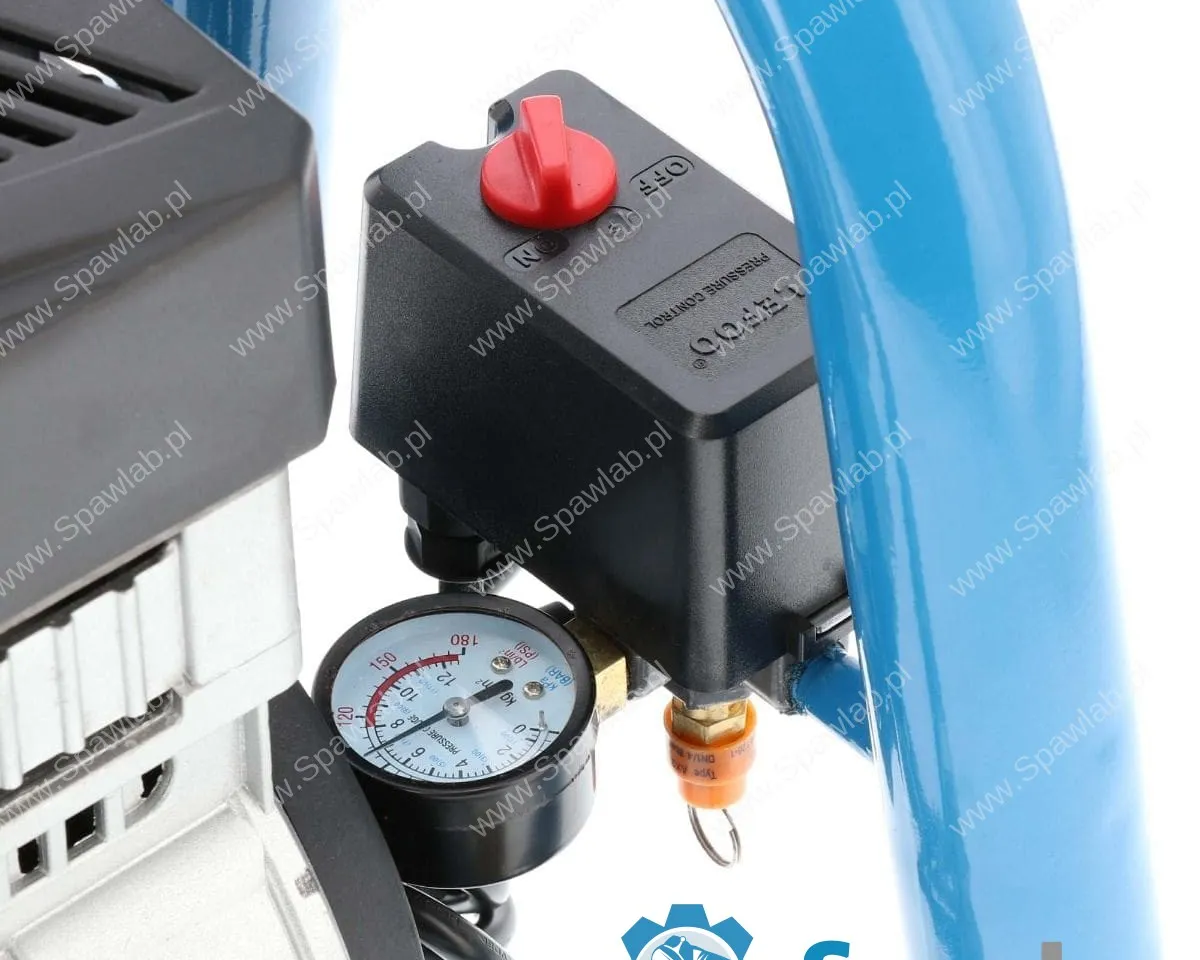 Airpress Mały kompresor bezolejowy dwutłokowy LMO 4-170 10 bar 1.5 KM/1.1 kW 90 l/min 4 l cichy, zdjęcie 9