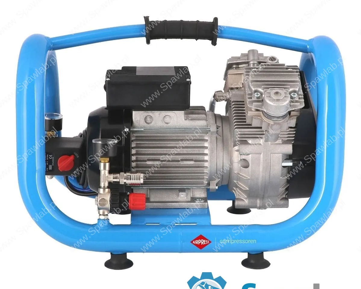 Airpress Mały kompresor bezolejowy dwutłokowy LMO 5-240 10 bar 1.5 KM/1.1 kW 192 l/min 5 l cichy