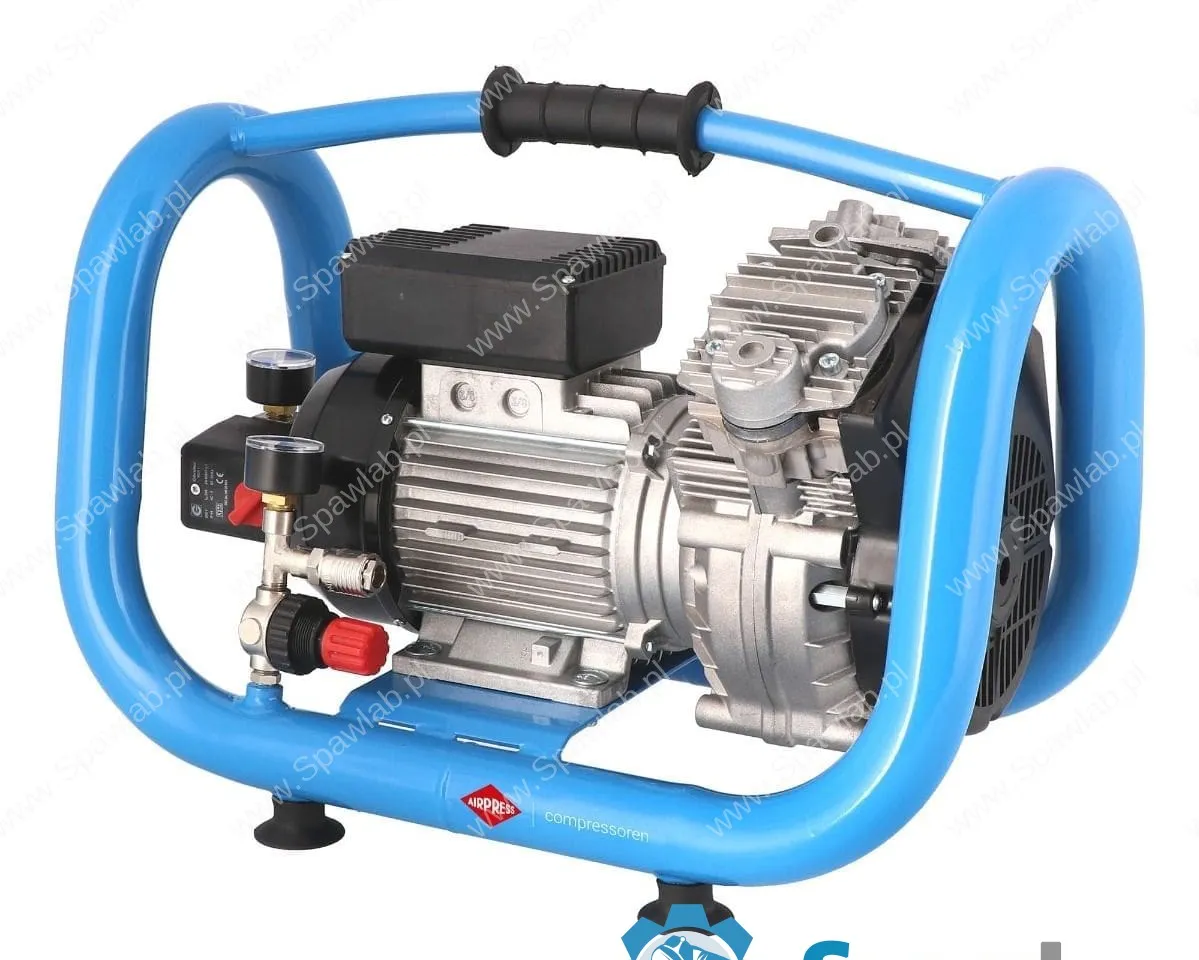 Airpress Mały kompresor bezolejowy dwutłokowy LMO 5-240 10 bar 1.5 KM/1.1 kW 192 l/min 5 l cichy, zdjęcie 2
