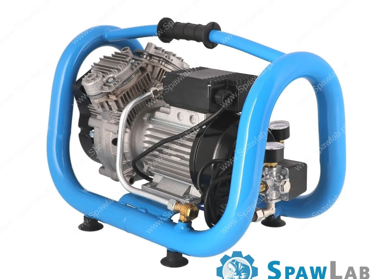 Airpress Mały kompresor bezolejowy dwutłokowy LMO 5-240 10 bar 1.5 KM/1.1 kW 192 l/min 5 l cichy, zdjęcie 6