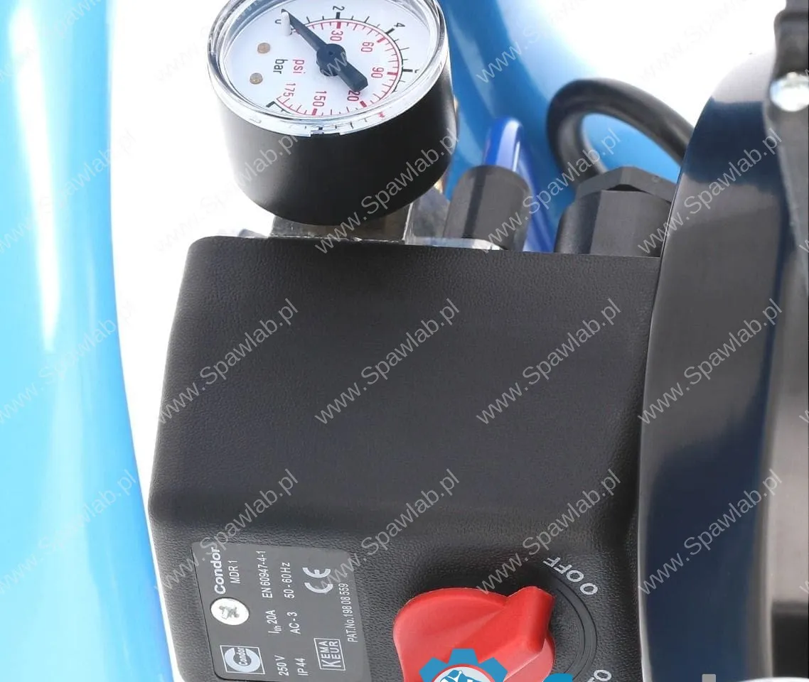 Airpress Mały kompresor bezolejowy dwutłokowy LMO 5-240 10 bar 1.5 KM/1.1 kW 192 l/min 5 l cichy, zdjęcie 8