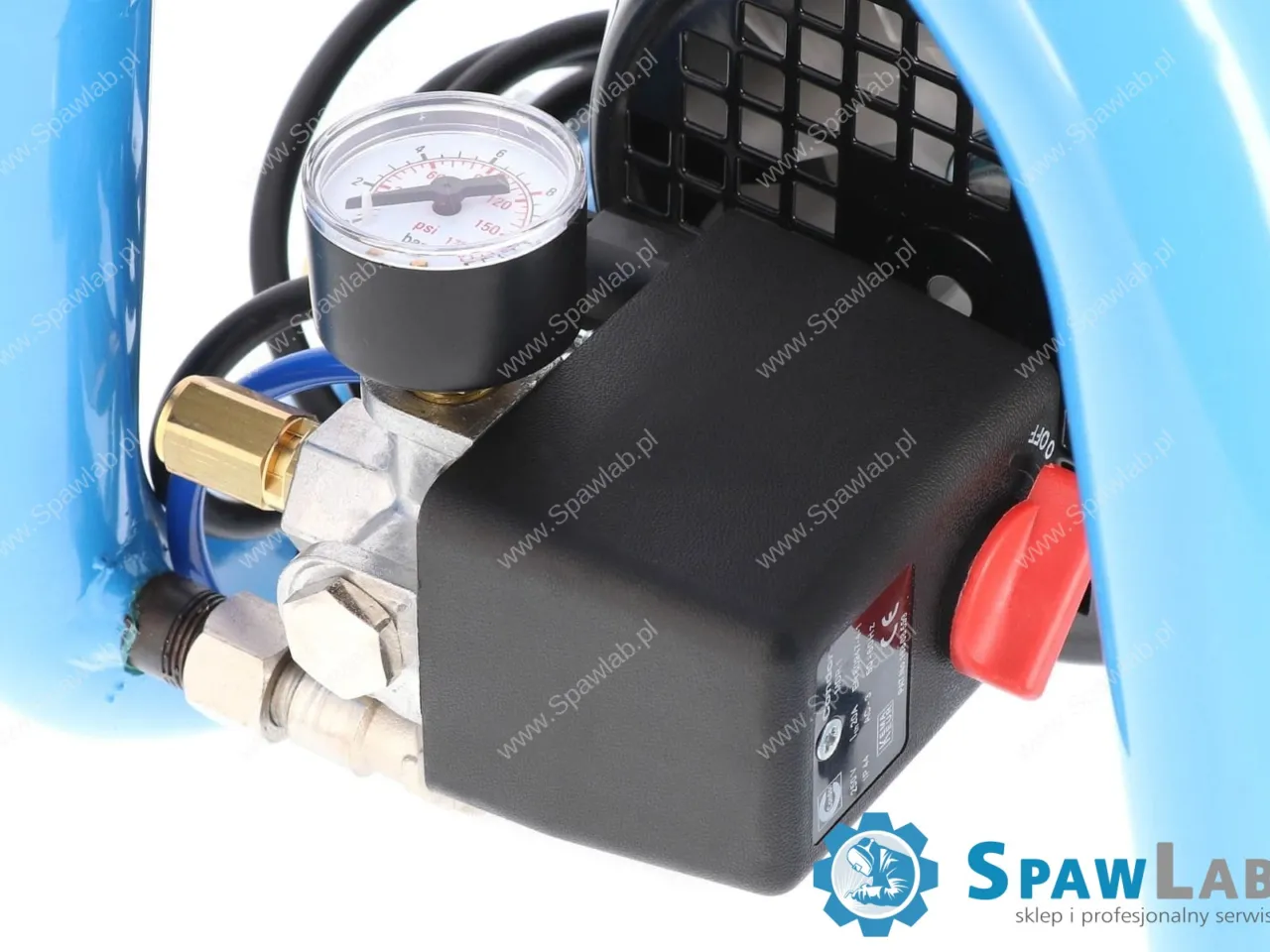 Airpress Mały kompresor bezolejowy dwutłokowy LMO 5-240 10 bar 1.5 KM/1.1 kW 192 l/min 5 l cichy, zdjęcie 9