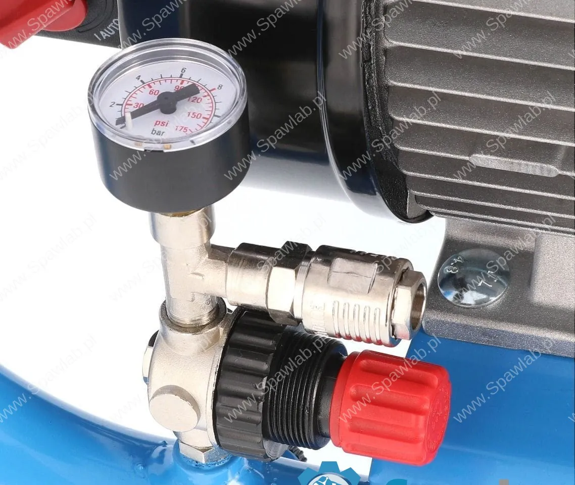 Airpress Mały kompresor bezolejowy dwutłokowy LMO 5-380 10 bar 2 KM/1.5 kW 304 l/min 5 l cichy, zdjęcie 10