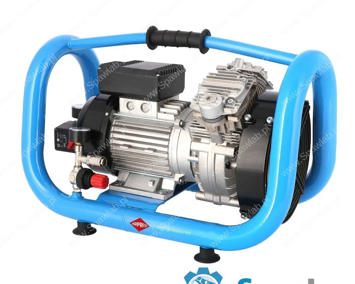 Airpress Mały kompresor bezolejowy dwutłokowy LMO 5-380 10 bar 2 KM/1.5 kW 304 l/min 5 l cichy, zdjęcie 2