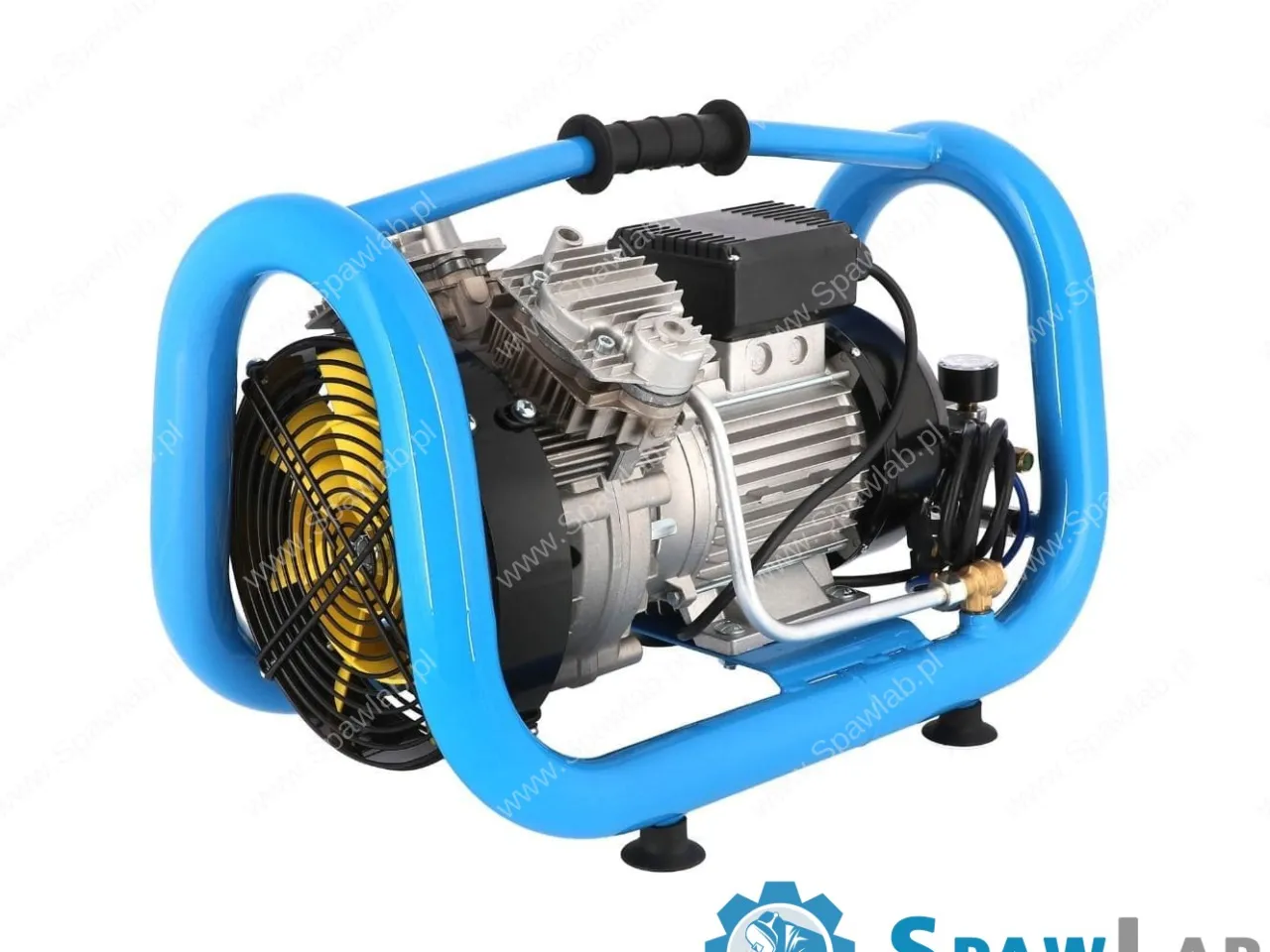 Airpress Mały kompresor bezolejowy dwutłokowy LMO 5-380 10 bar 2 KM/1.5 kW 304 l/min 5 l cichy, zdjęcie 4