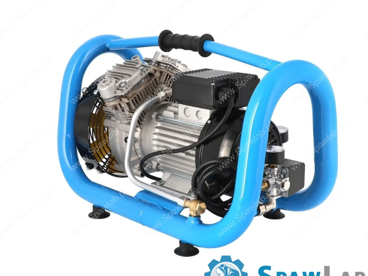 Airpress Mały kompresor bezolejowy dwutłokowy LMO 5-380 10 bar 2 KM/1.5 kW 304 l/min 5 l cichy, zdjęcie 6