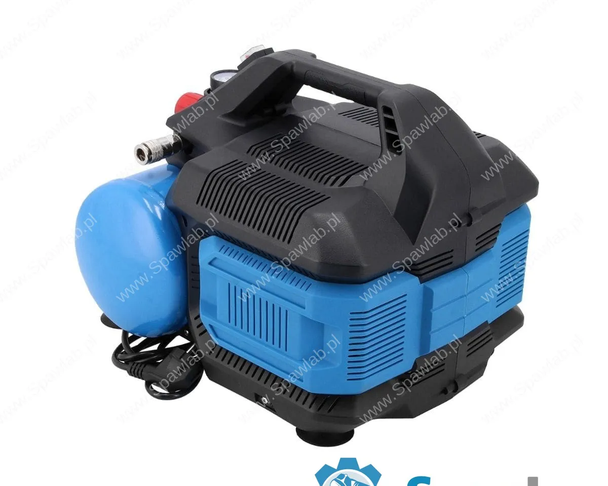 Airpress Mały kompresor bezolejowy dwutłokowy LMO 6-126 8 bar 1 KM/0.75 kW 88 l/min 6 l cichy, zdjęcie 3