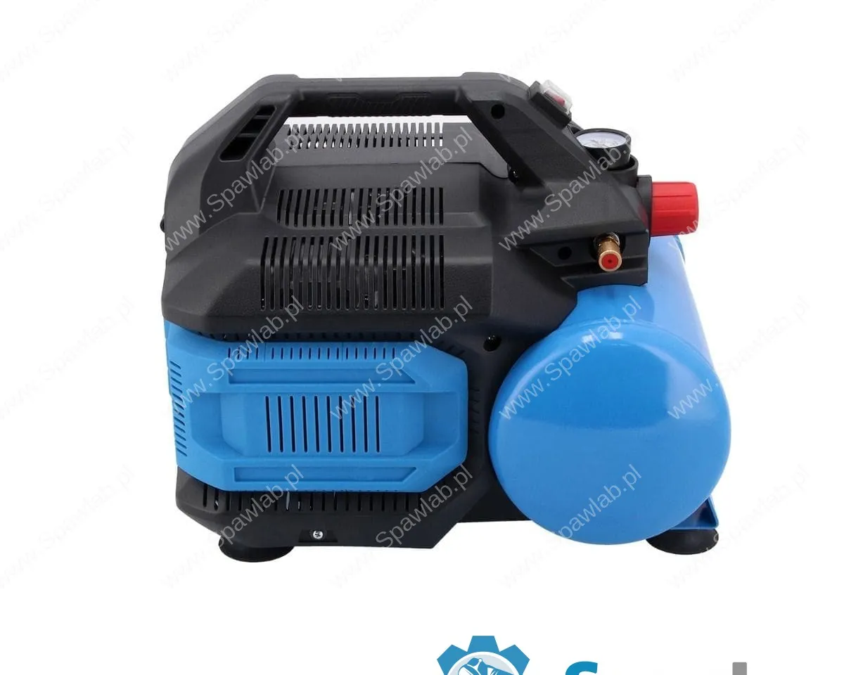 Airpress Mały kompresor bezolejowy dwutłokowy LMO 6-126 8 bar 1 KM/0.75 kW 88 l/min 6 l cichy, zdjęcie 6