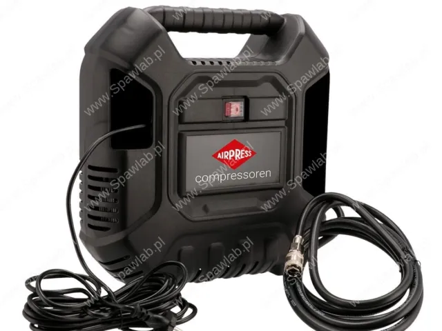 Airpress Mały kompresor bezolejowy walizkowy HLO 180 8 bar 1.5 KM/ 1.1 kW 150 l/min + zestaw akcesoriów