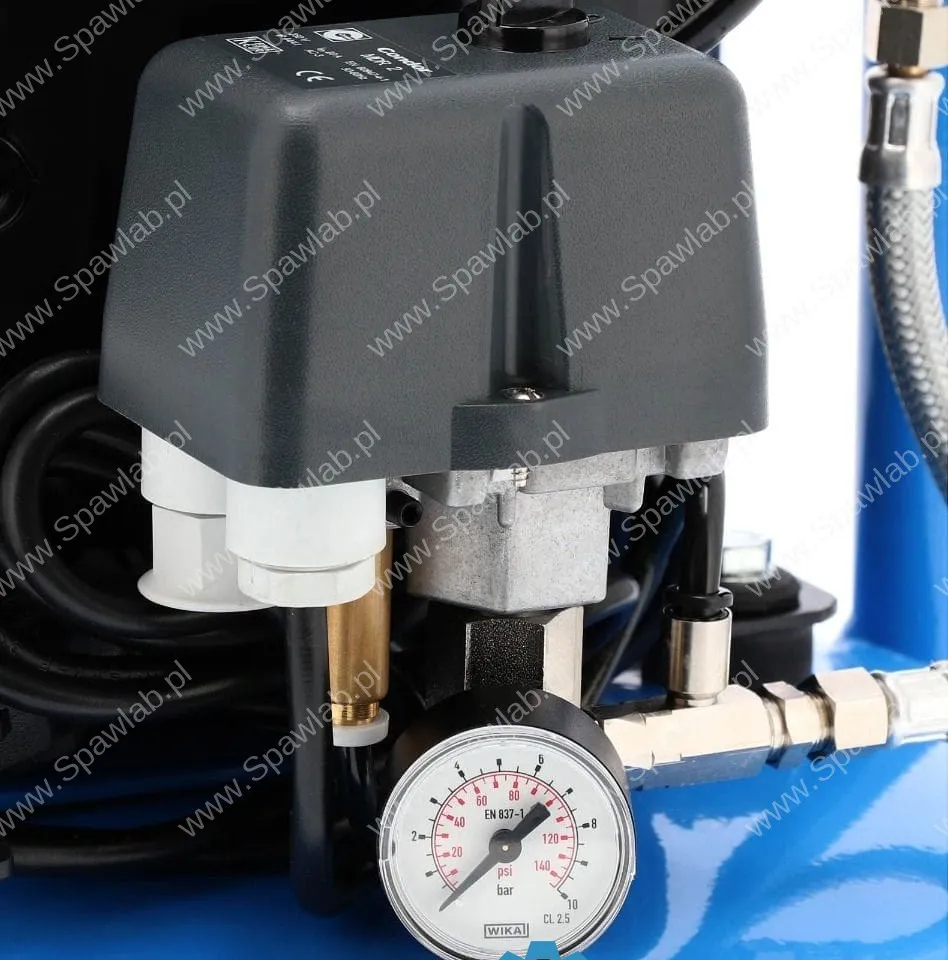 Airpress Mały kompresor dwutłokowy L 6-45 8 bar 0.3 KM/0.2 kW 18.5 l/min 6 l cichy, zdjęcie 8