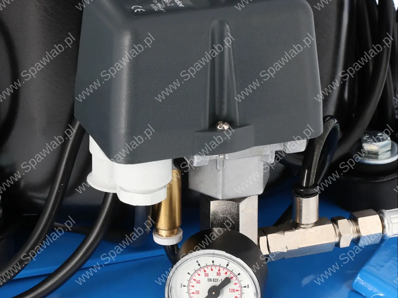 Airpress Mały kompresor dwutłokowy L 9-75 8 bar 0.5 KM/0.37 kW 37 l/min 9 l cichy, zdjęcie 10