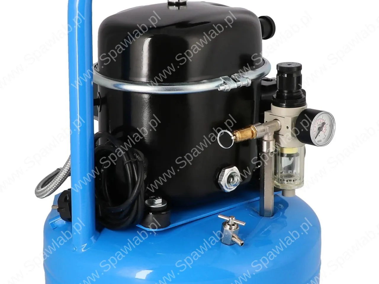 Airpress Mały kompresor dwutłokowy L 9-75 8 bar 0.5 KM/0.37 kW 37 l/min 9 l cichy, zdjęcie 3