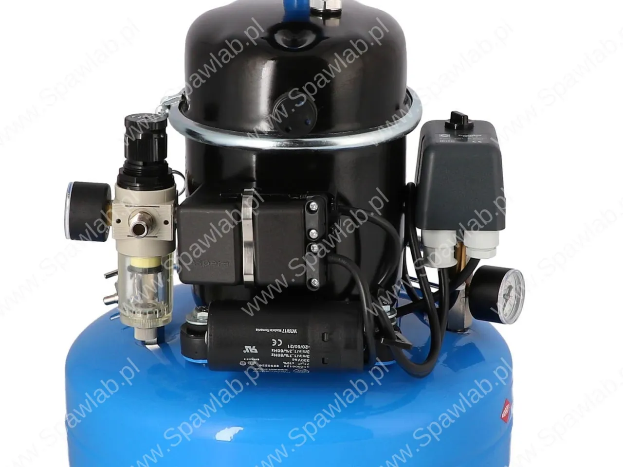 Airpress Mały kompresor dwutłokowy L 9-75 8 bar 0.5 KM/0.37 kW 37 l/min 9 l cichy, zdjęcie 5