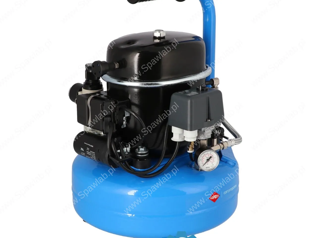 Airpress Mały kompresor dwutłokowy L 9-75 8 bar 0.5 KM/0.37 kW 37 l/min 9 l cichy, zdjęcie 6