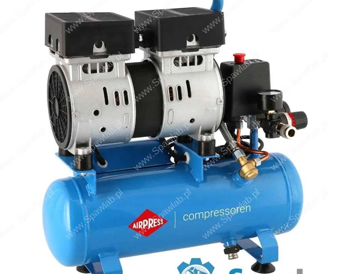 Airpress Mały kompresor L 6-105 8 bar + zestaw z pistoletem do przedmuchu i wężem pneumatycznym