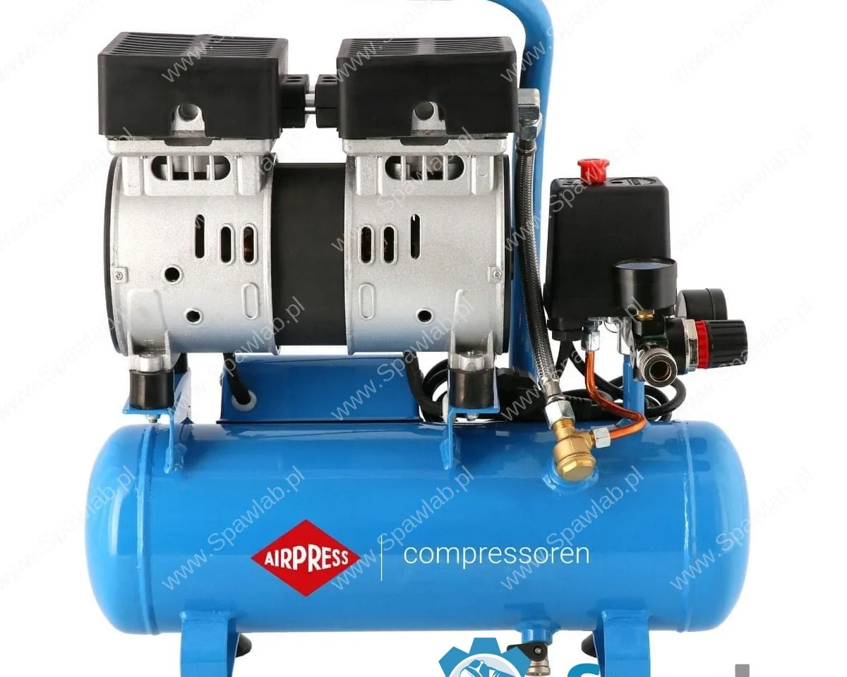 Airpress Mały kompresor L 6-105 8 bar + zestaw z pistoletem do przedmuchu i wężem pneumatycznym, zdjęcie 3