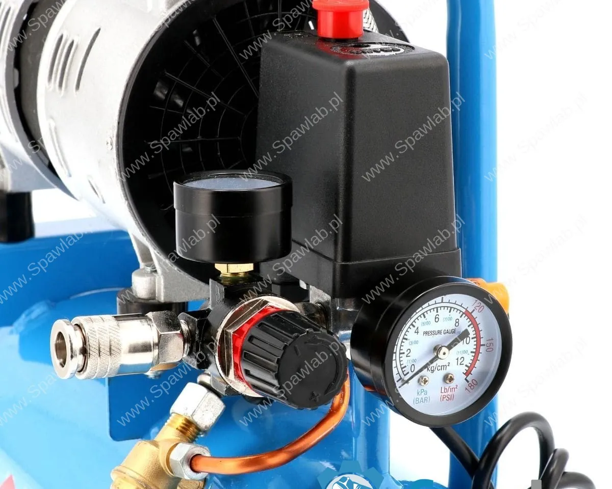 Airpress Mały kompresor L 6-105 8 bar + zestaw z pistoletem do przedmuchu i wężem pneumatycznym, zdjęcie 9