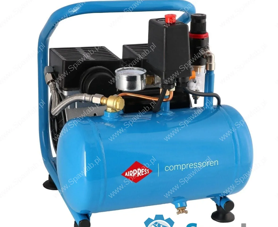 Airpress Mały kompresor L 6-95 + zestaw gwoździarka i wąż pneumatyczny