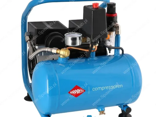 Airpress Mały kompresor L 6-95 + zestaw gwoździarka i wąż pneumatyczny