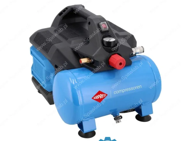 Airpress Mały kompresor LMO 6-126 + zestaw do sprawdzania szczelności instalacji