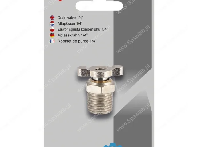 Airpress Zawór spustu kondensatu 1/4" (do kompresorów 24l)