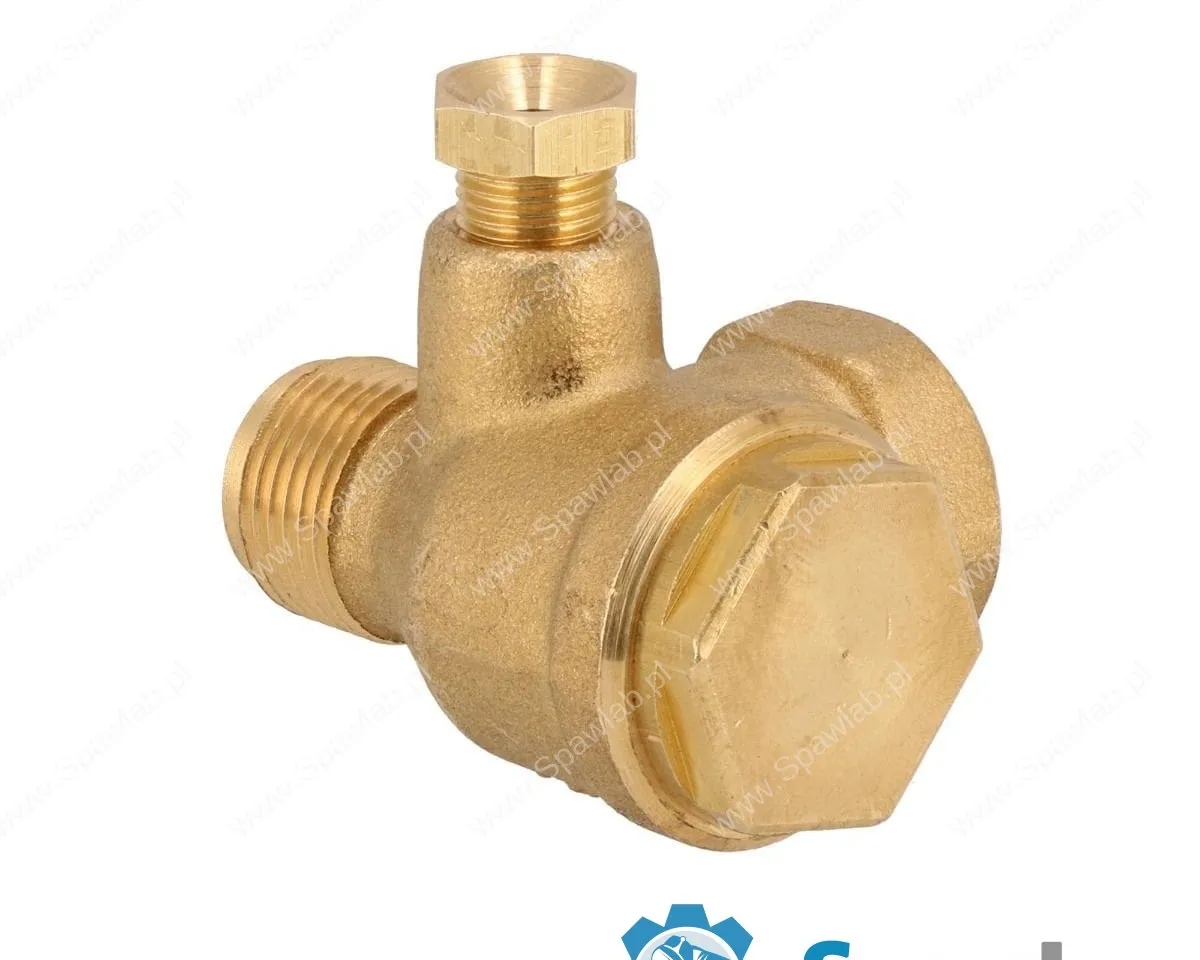 Airpress Zawór zwrotny do kompresora 3/8" x 3/8" x 1/8" - kątowy, zdjęcie 5