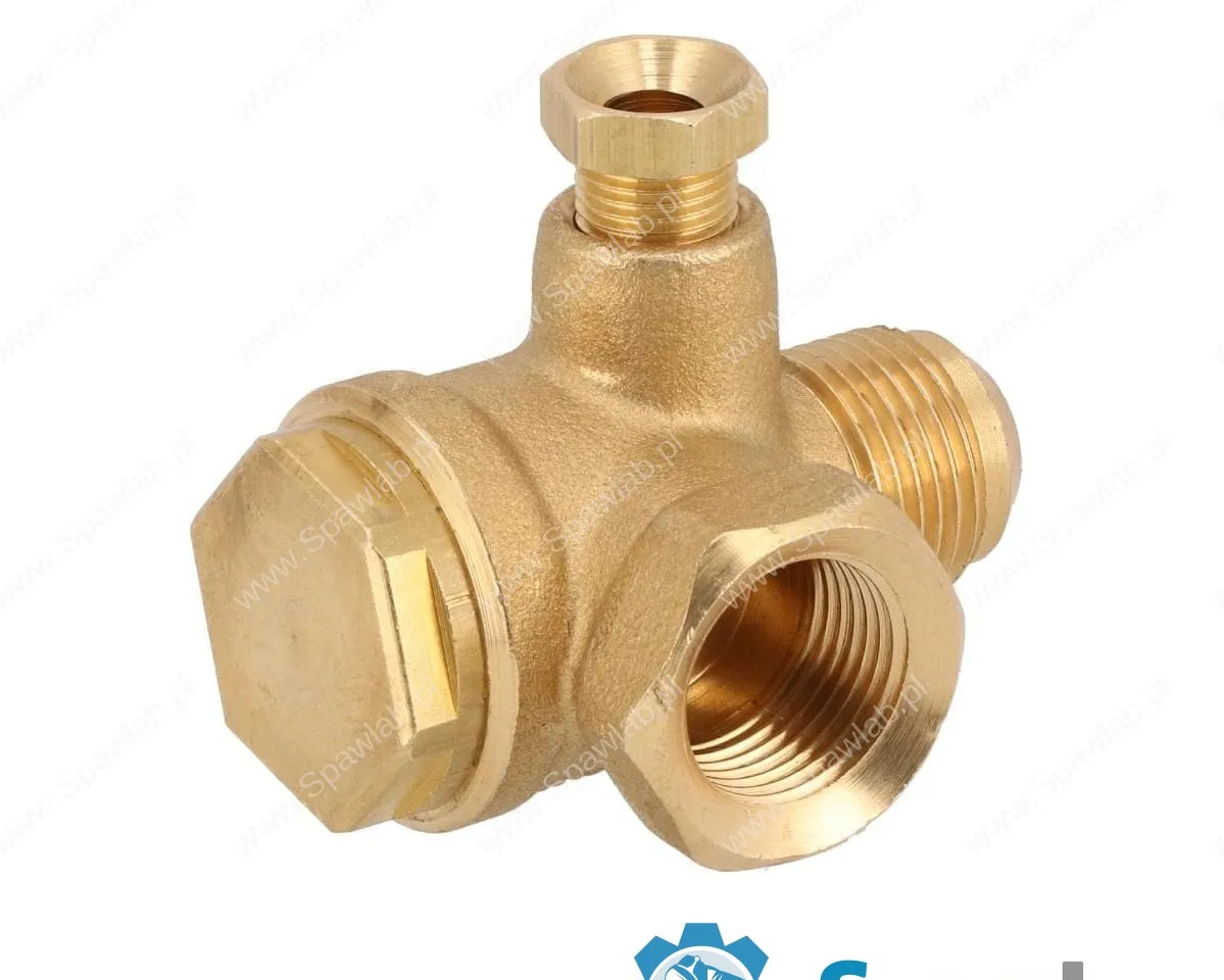 Airpress Zawór zwrotny do kompresora 3/8" x 3/8" x 1/8" - kątowy, zdjęcie 6