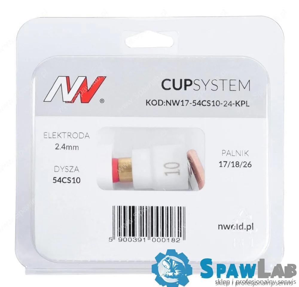 CUPSYSTEM - zestaw 17/18/26 dysza kielich #10 [na elektrodę 2.4]