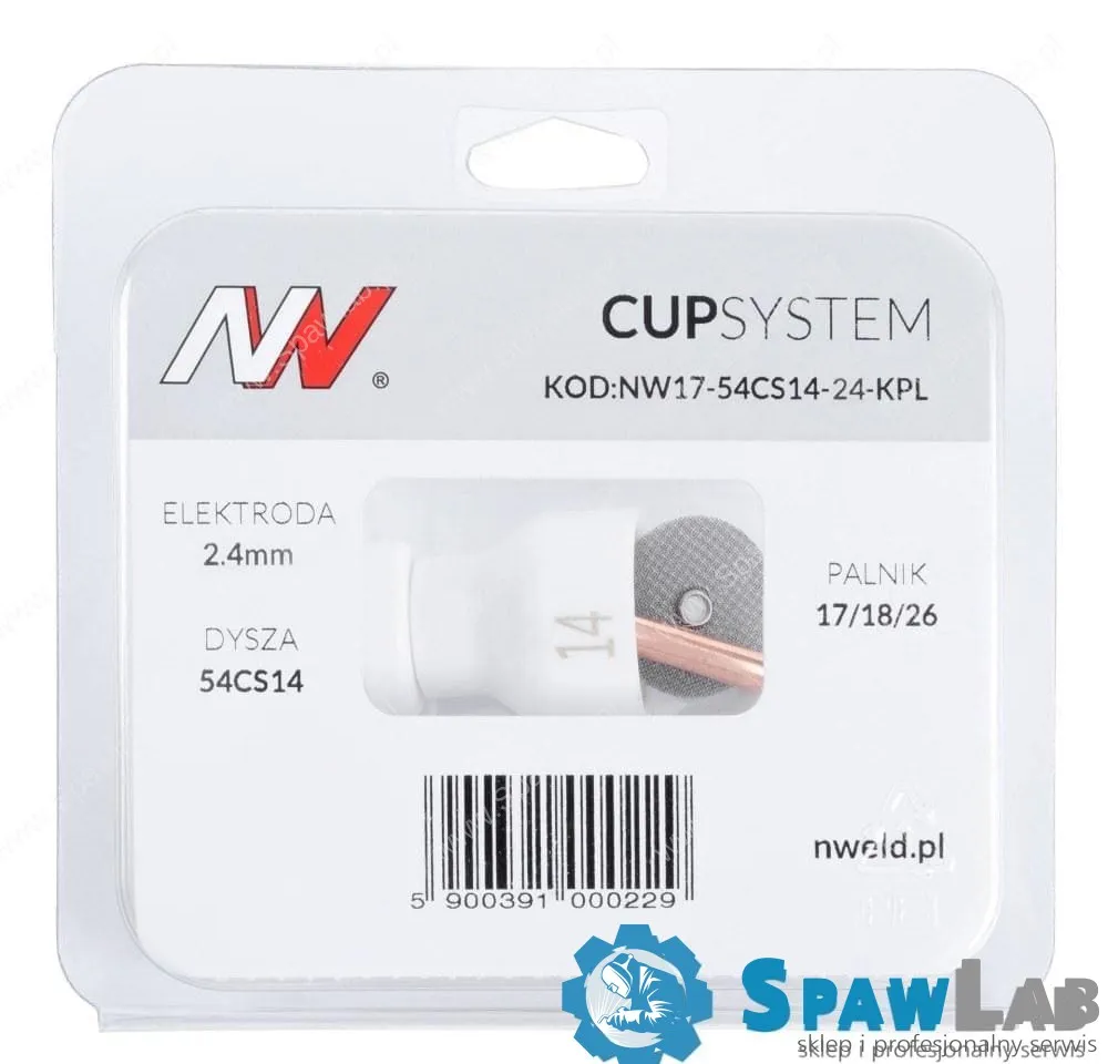 CUPSYSTEM - zestaw 17/18/26 dysza kielich #14 [na elektrodę 2.4]