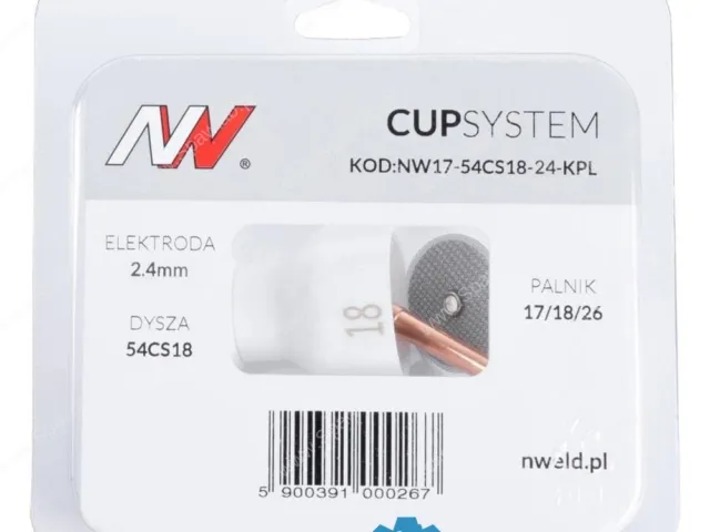 CUPSYSTEM - zestaw 17/18/26 dysza kielich #18 [na elektrodę 2.4]