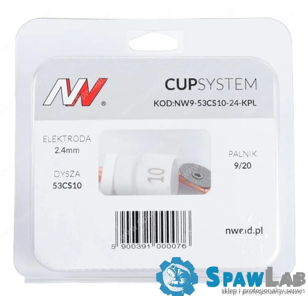 CUPSYSTEM - zestaw 9/20 dysza kielich #10 [na elektrodę 2.4]