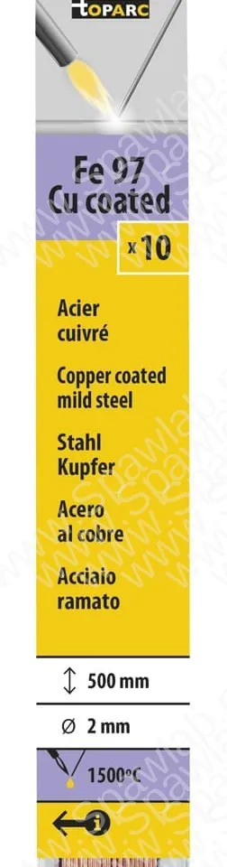 GYS 10 Brazing Rods Copper-Clad Steel Ø 2mm - L. 500mm 47174