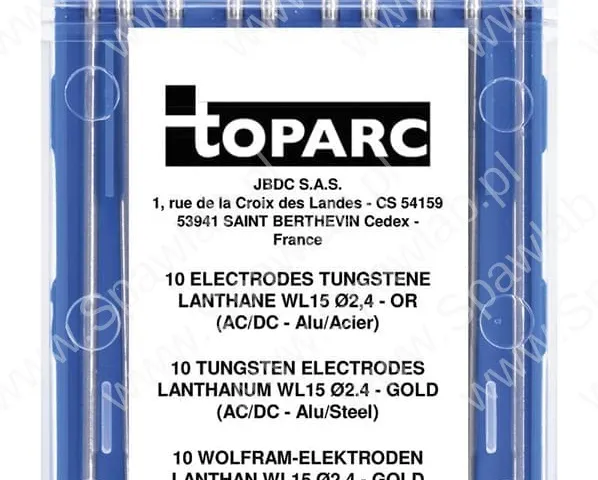 GYS 10 Elektrody Wolframowe WR2 Ø2.4 Turkusowe AC/DC-Aluminium/Stal 44609