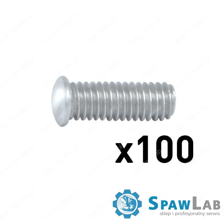 GYS 100x Kołki Gwintowane AlMg3 M8x16mm ARCPULL 63983