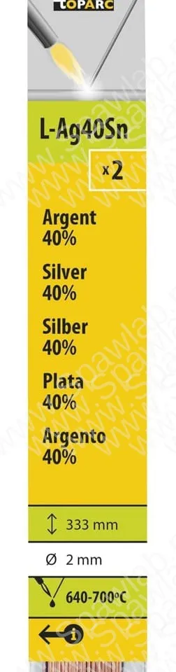 GYS 2 Pręty Lutownicze Srebro 40% 47273