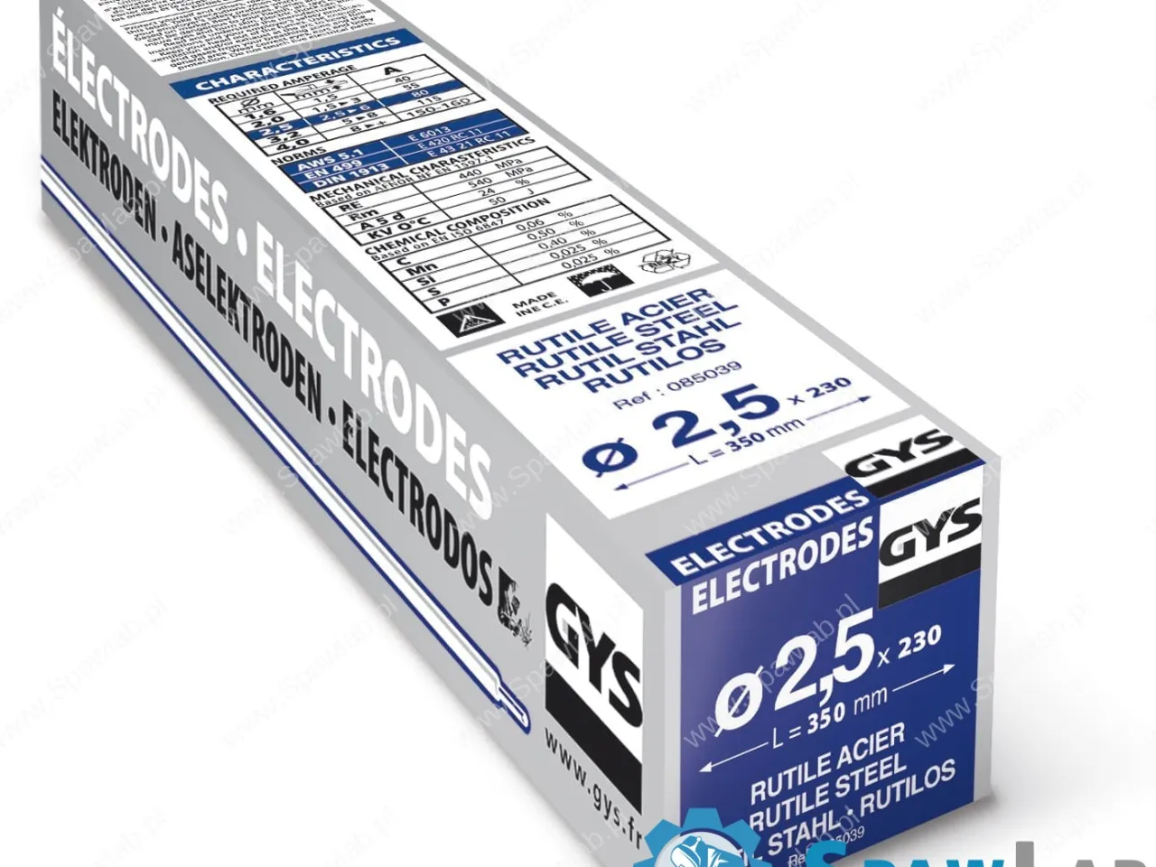 GYS 230 Rutile Electrodes - Steel- Type GY38 - Ø2.5 85039