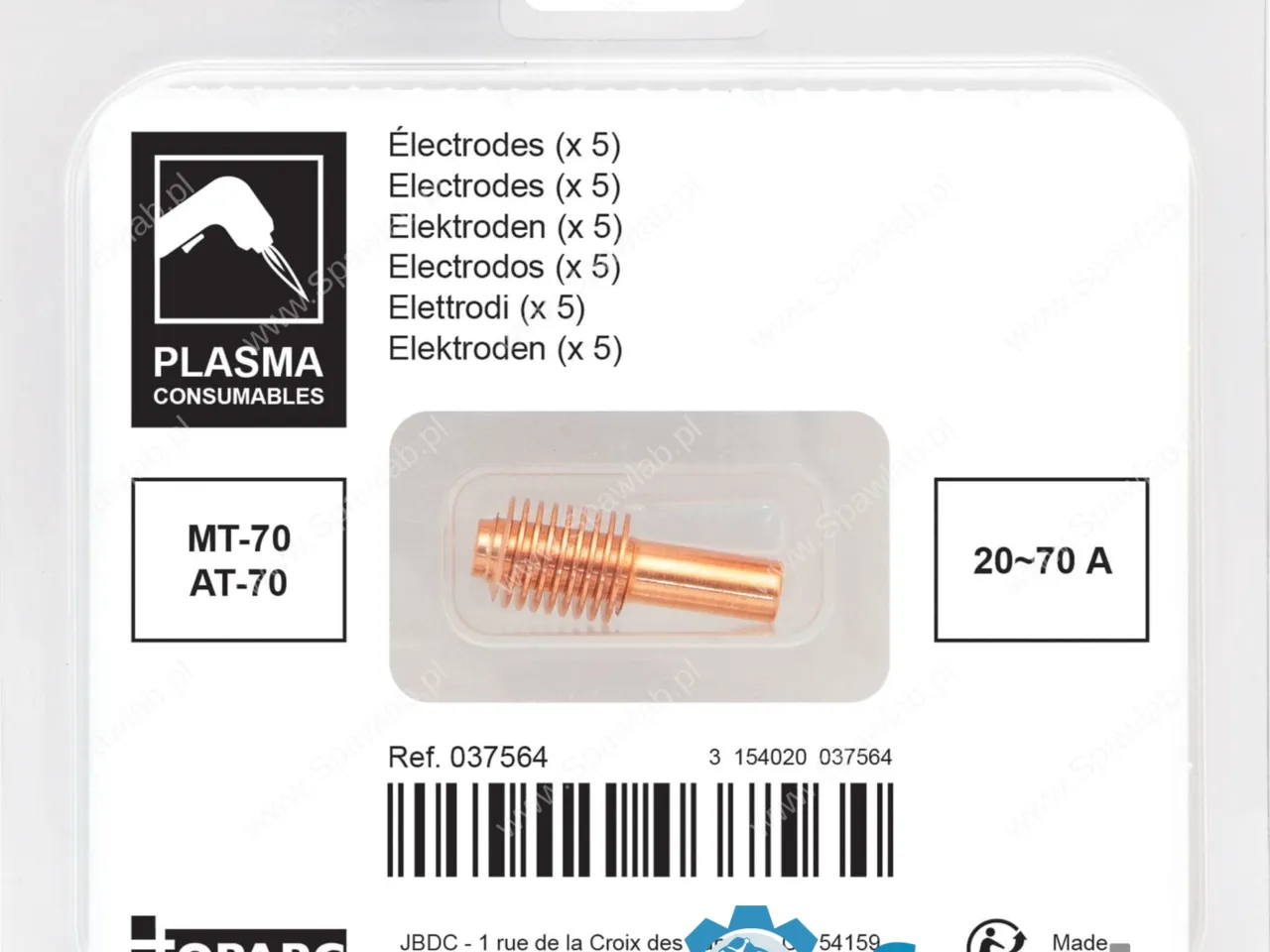 GYS 5 Elektrod 20/70A Palnik Plazmowy MT/AT-70 37564